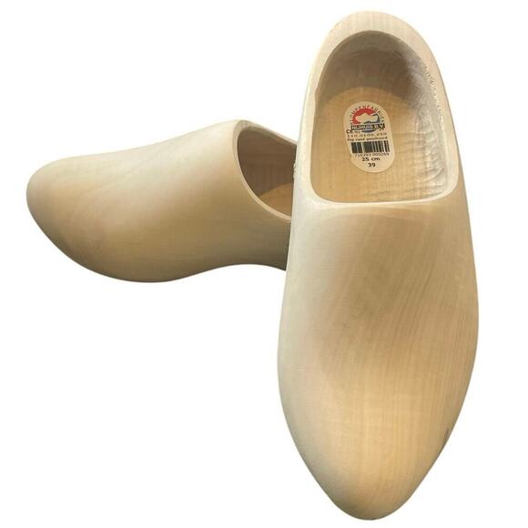 DUTCH WOODEN CLOG SHOES KLOMPEN HOLLAND SZ 39 EU USA 8.5 WOMAN 6.5 MEN FESTIVE - Picture 10 of 16